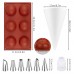 Zoyomax 3Pcs Sphere Silicone Mold, Semi Sphere Chocolate Bomb Molds, BPA Free Sphere Dome Molds Set for Cocoa Bombs, Cake, Jelly, Pudding,Dome Mousse,Handmade Soap Non-Stick 